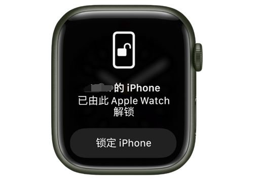 武定苹果手机维修分享用 AppleWatch 解锁配备面容 ID 的 iPhone方法 