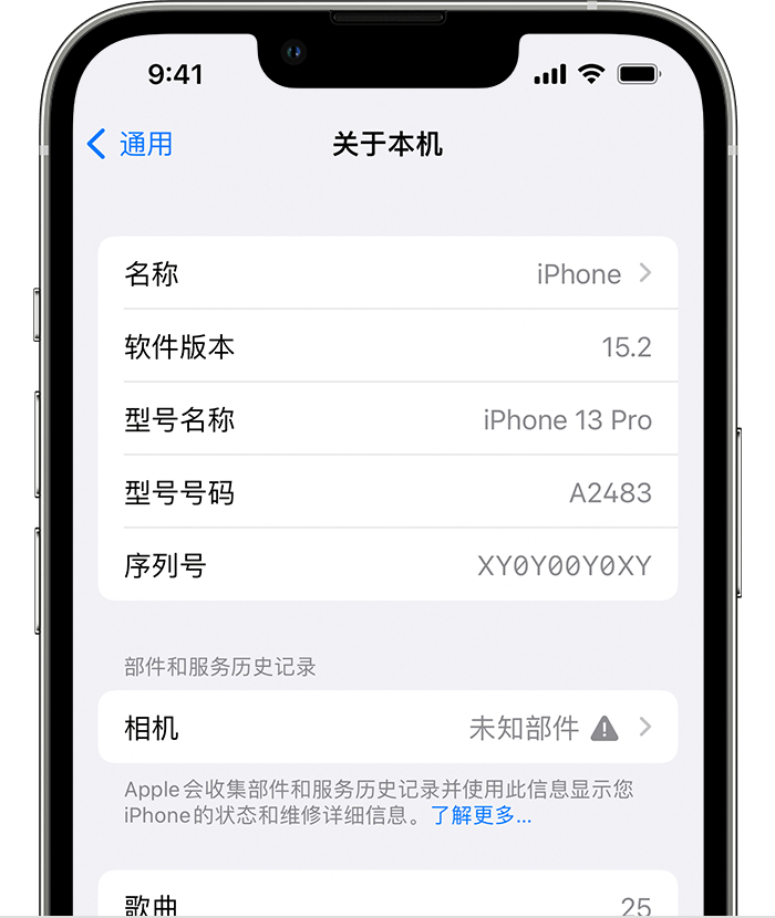 武定苹果维修分享iPhone 出现提示相机“未知部件”是什么原因？ 