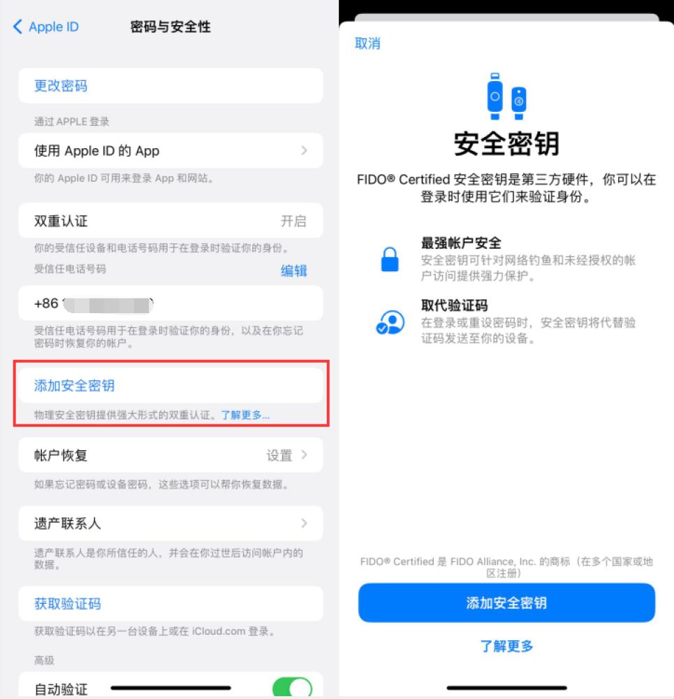 武定苹果服务网点分享物理安全密钥有什么用？iOS 16.3新增支持物理安全密钥会更安全吗？ 