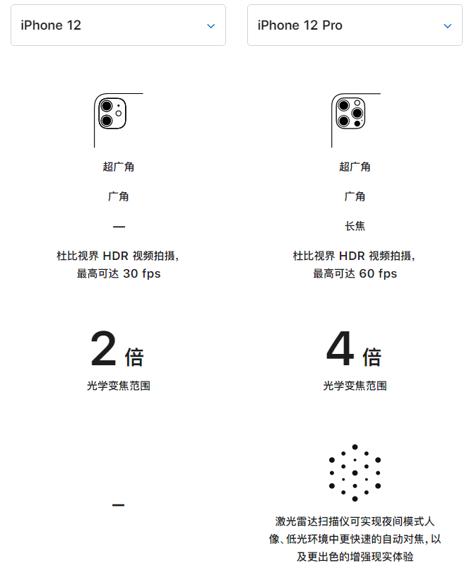 武定苹果手机维修分享苹果 iPhone 12 与 iPhone 12 Pro 选哪款 